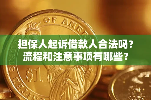 北京担保人起诉借款人合法吗？流程和注意事项有哪些？
