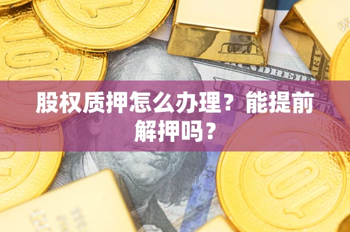 北京股权质押怎么办理？能提前解押吗？